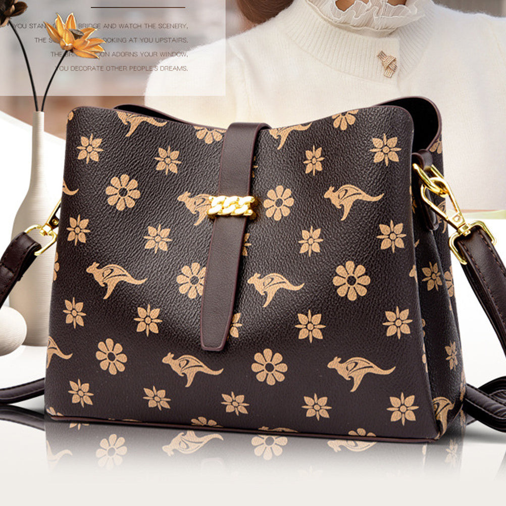 Fashion Printed Ladies Shoulder Bucket Bag