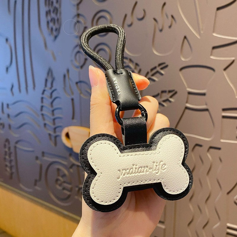 Cat Paw Leather Keychain