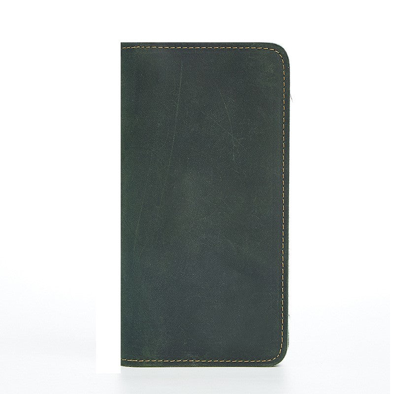 Leather Men's Long Retro Clutch Wallet
