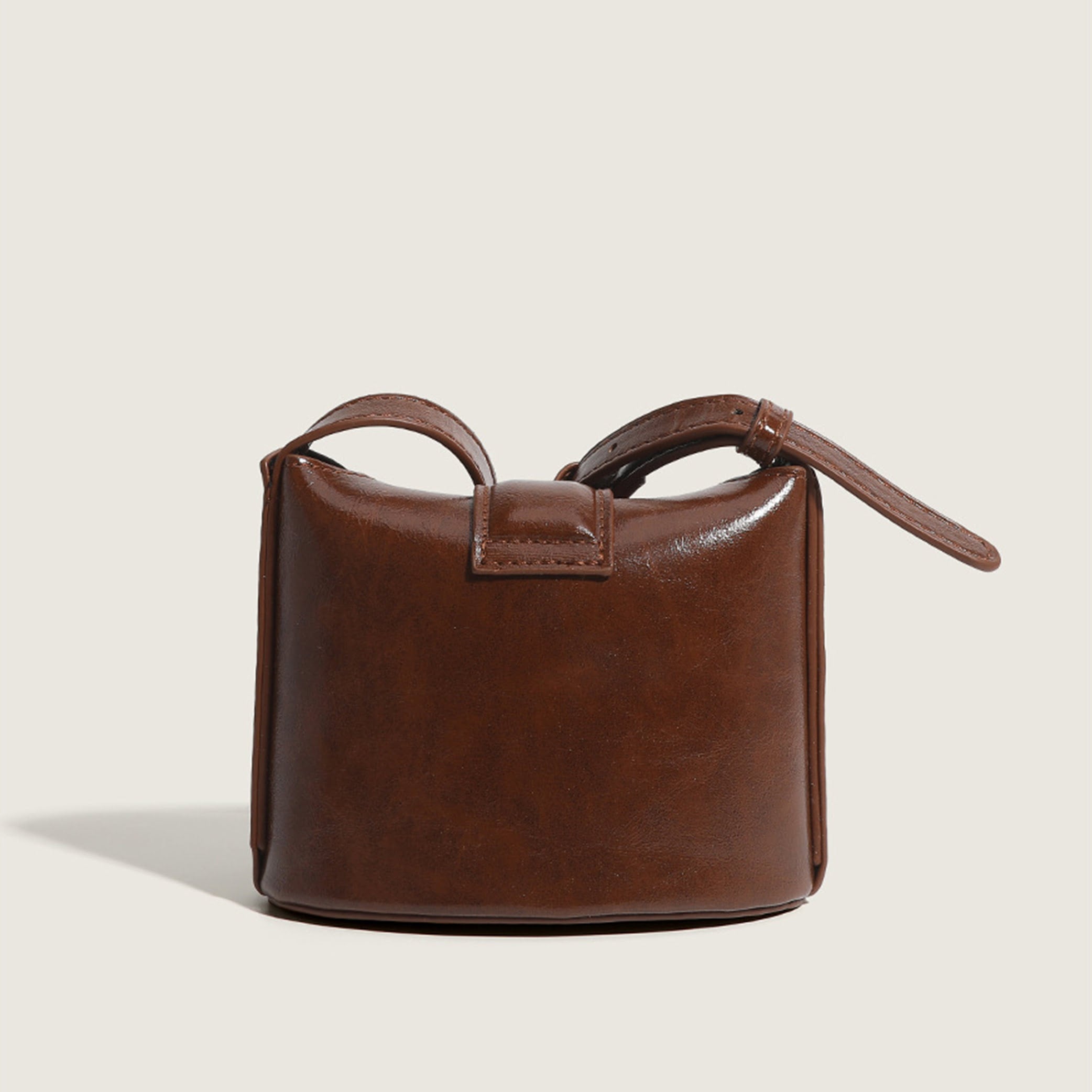Mini Bucket Bag with Metal Horseshoe Buckle