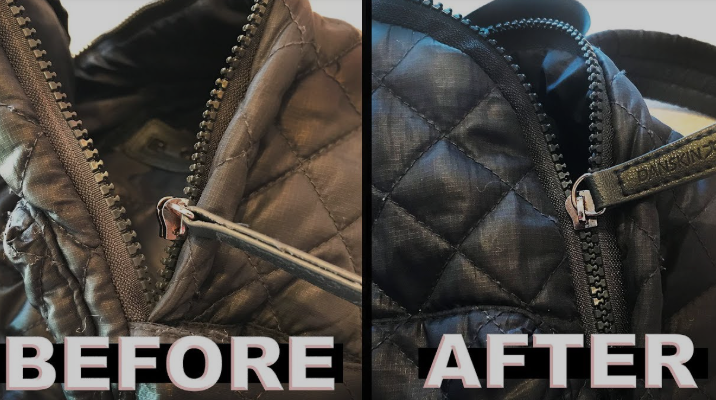 broken zip of bags