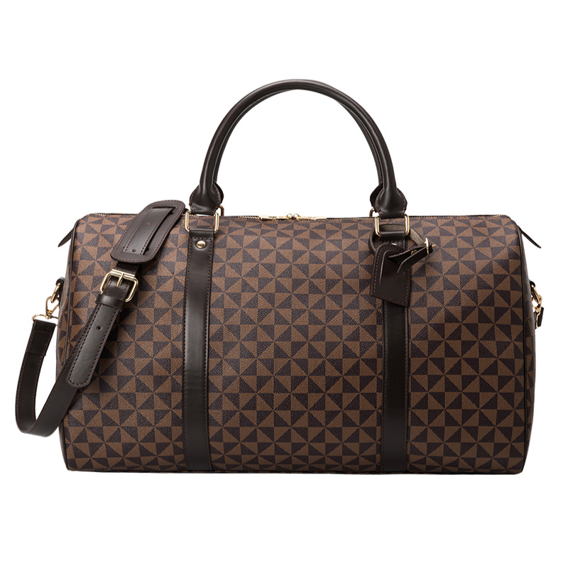 Women's PU Leather Printed Boston Travel Bag