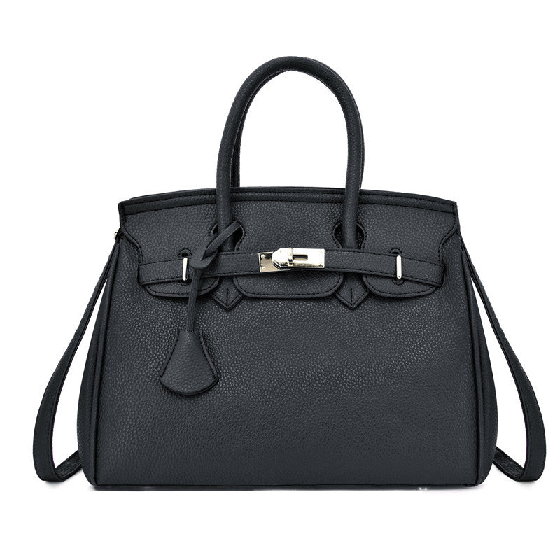 Platinum Style  Solid Color Shoulder Fashion Handbag