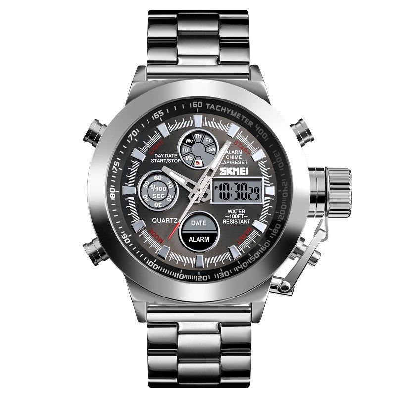 Men's Steel Strap Waterproof Sports Watch
