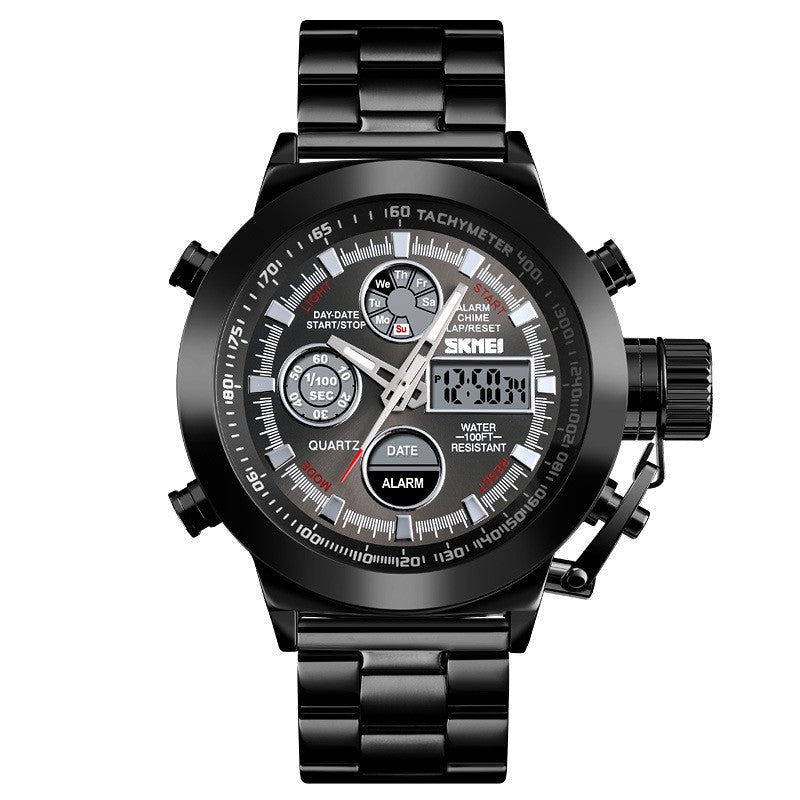 Men's Steel Strap Waterproof Sports Watch