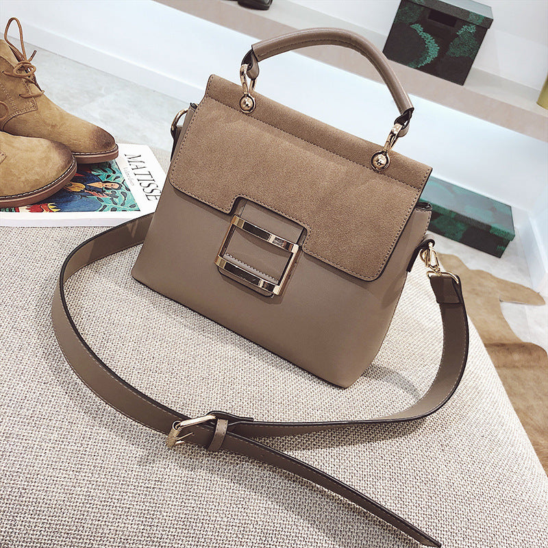 Frosted PU Leather Square Shoulder Bag