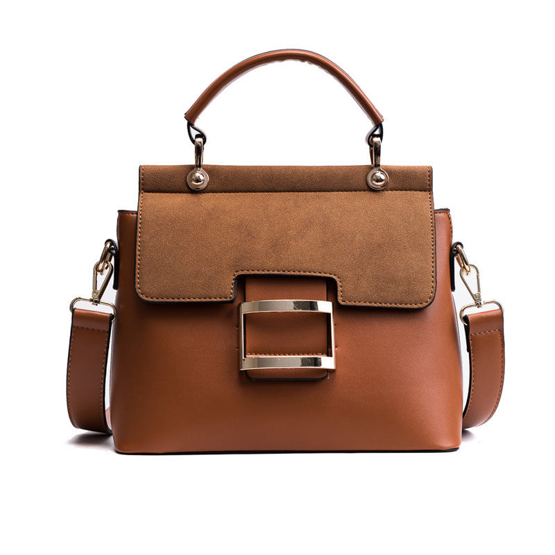 Frosted PU Leather Square Shoulder Bag