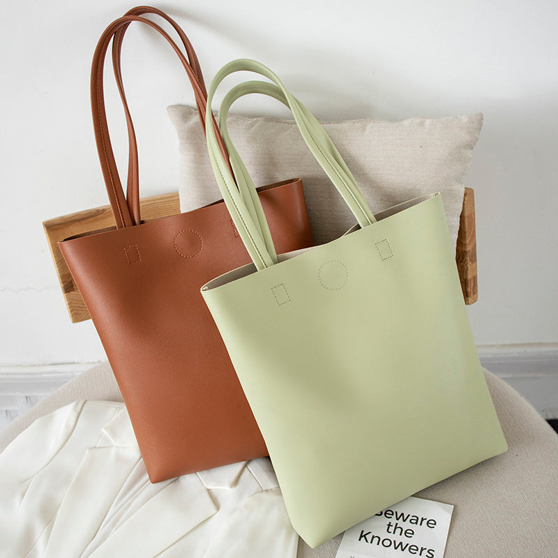 Soft PVC Large Capacity Shoulder Tote Bag