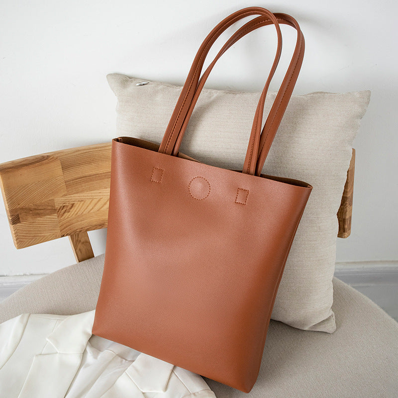 Soft PVC Large Capacity Shoulder Tote Bag