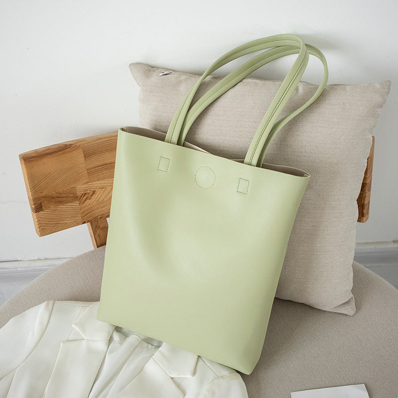Soft PVC Large Capacity Shoulder Tote Bag