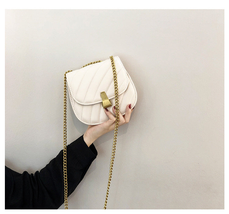 Fashion Saddle PU Leather Crossbody Bag