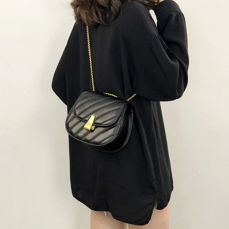 Fashion Saddle PU Leather Crossbody Bag
