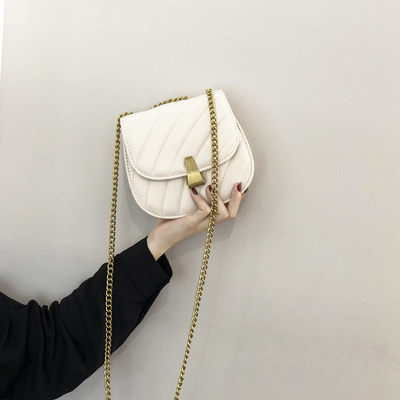 Fashion Saddle PU Leather Crossbody Bag