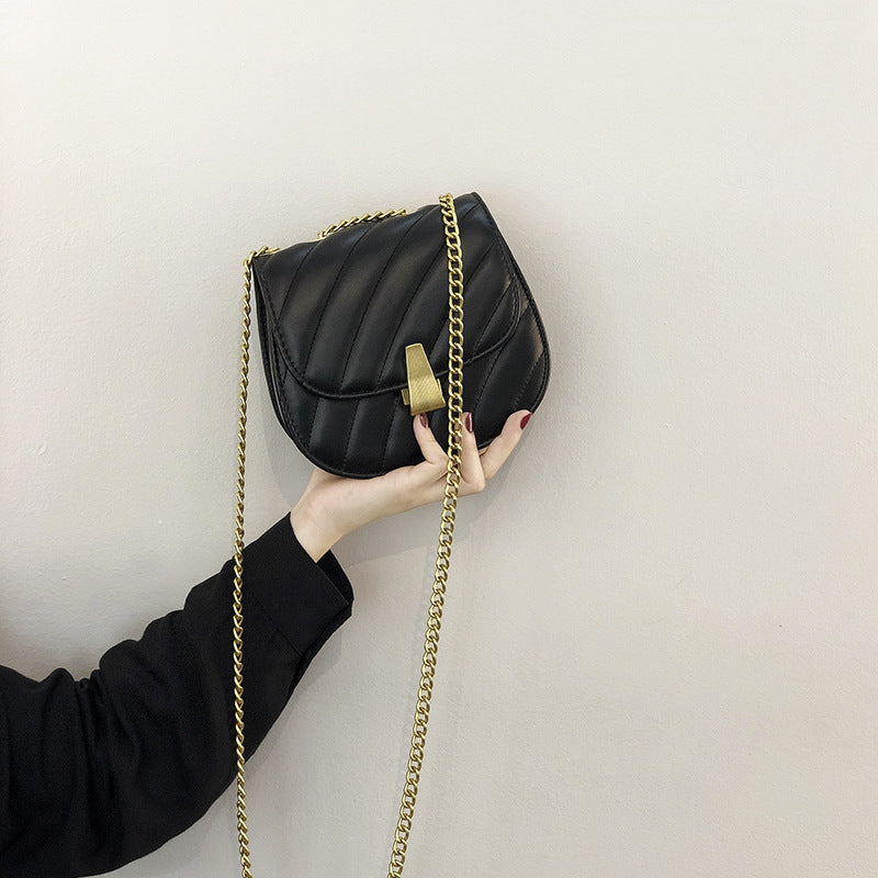 Fashion Saddle PU Leather Crossbody Bag