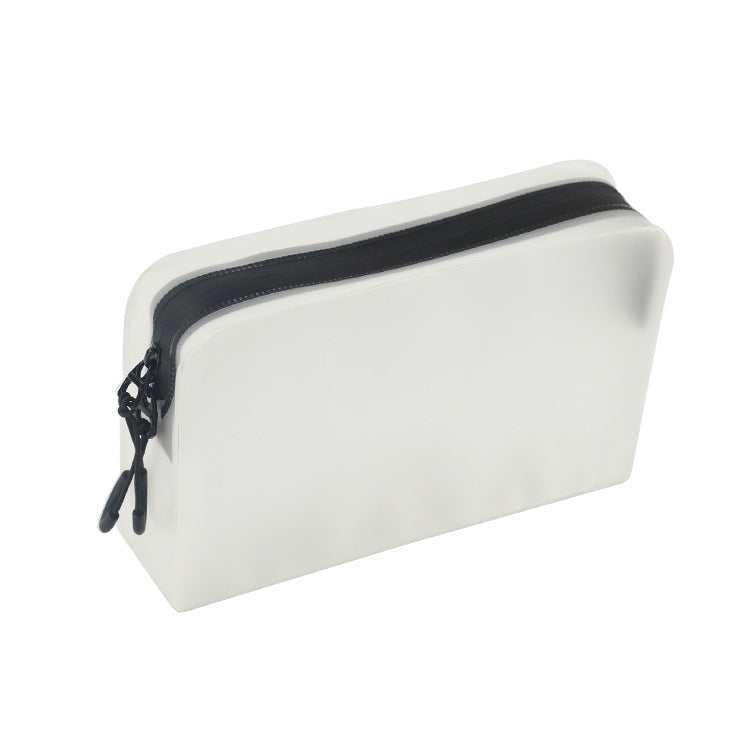 Frosted Transparent PVC T Double Zipper Toiletry Bag