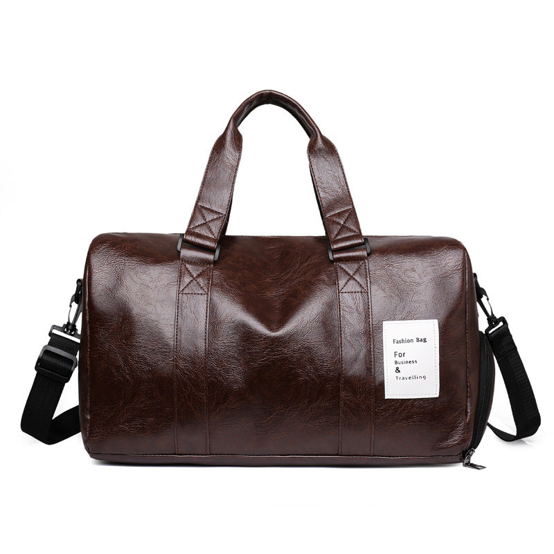 Feisha PU Leather Waterproof Fitness Travel Duffle Bag