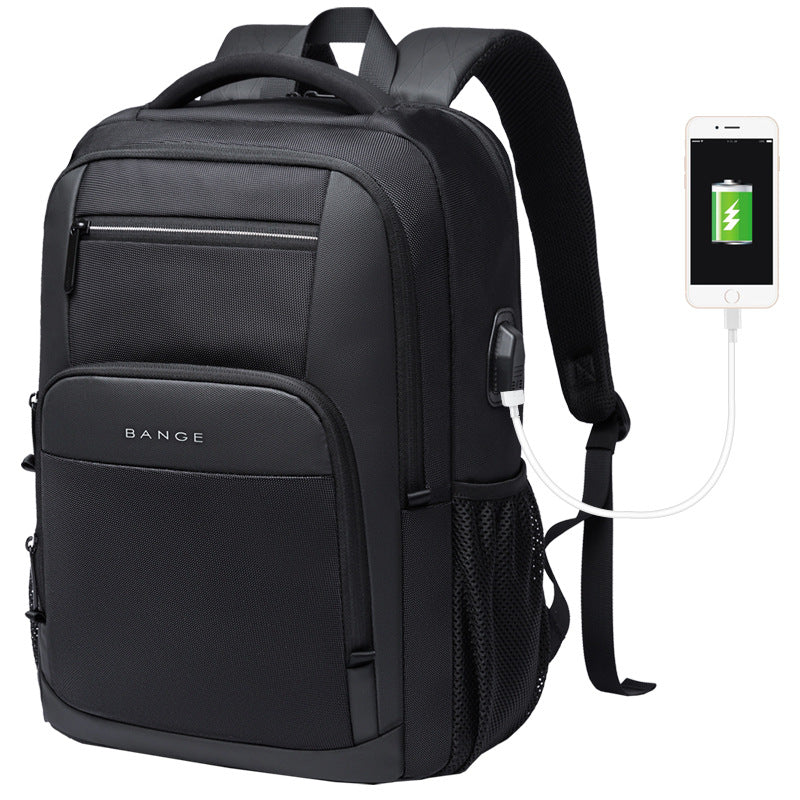 Men's Oxford Backpack With USB Charging