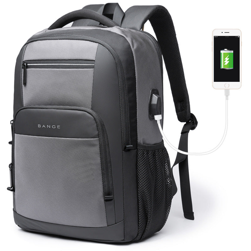 Men's Oxford Backpack With USB Charging