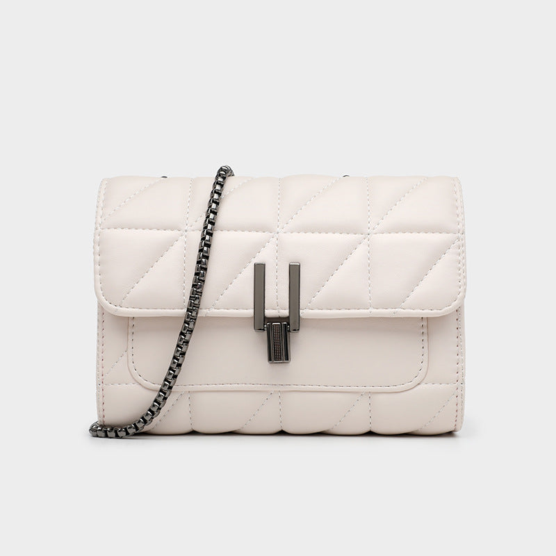 Chanel Style Diamond Chain  Small Square Shoulder Bag