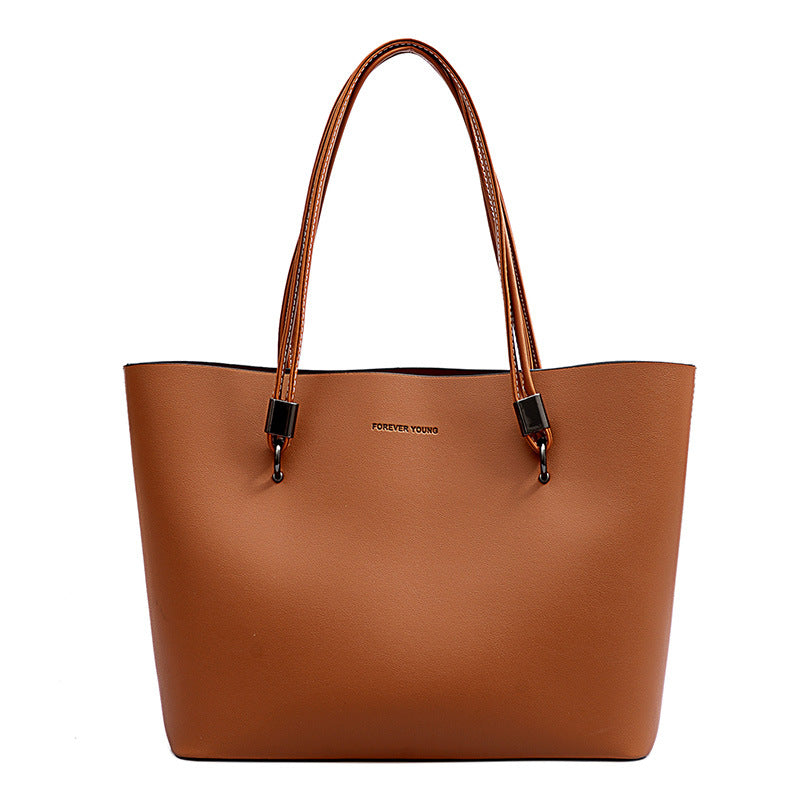 Soft PU Leather Euro-Style Large Commuter Shopping Tote