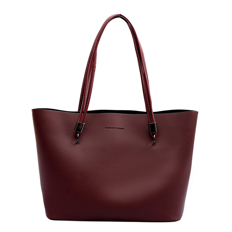 Soft PU Leather Euro-Style Large Commuter Shopping Tote