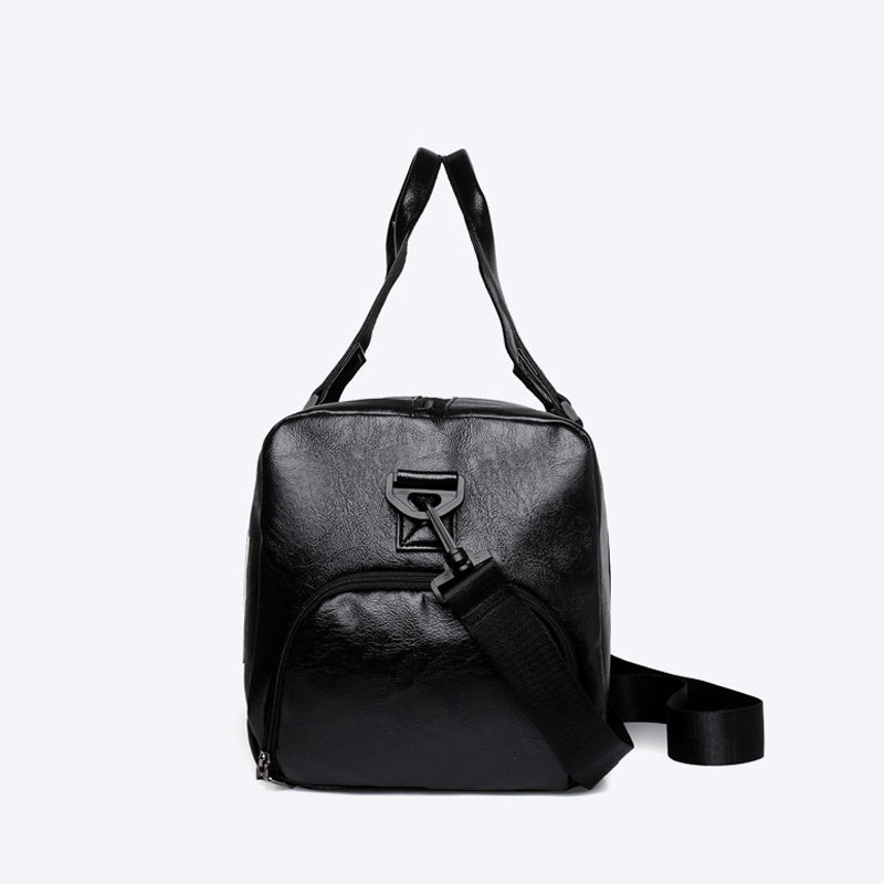 Feisha PU Leather Waterproof Fitness Travel Duffle Bag