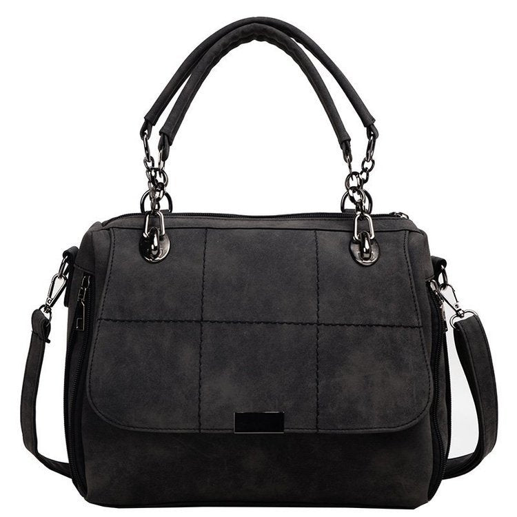 Retro European Canvas Boston Style Shoulder Handbag