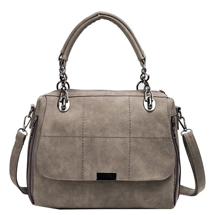 Retro European Canvas Boston Style Shoulder Handbag