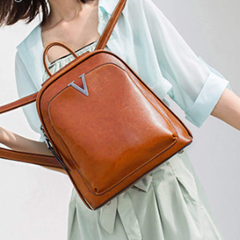 Multifunctional Genuine Leather Women's  Backpack