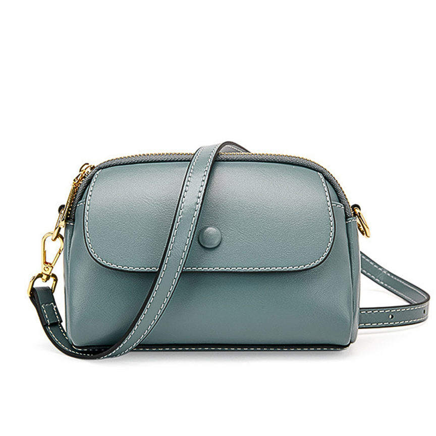 Genuine Leather One-Shoulder  Mini Crossbody Bag