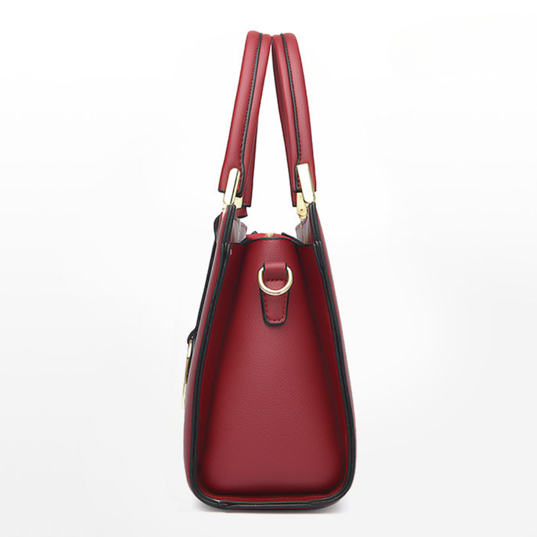 Rose Ornament Crossbody Stitch Shoulder Handbag