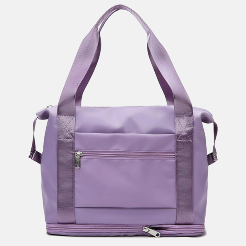 Small Expandable Women's Oxford Cloth Gym Shoulder Bag