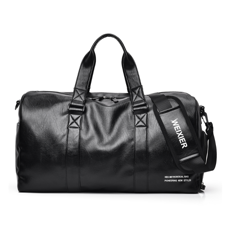 PU Leather Sports Fitness Duffle Bag