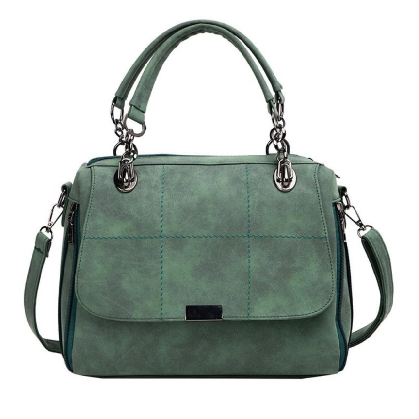 Retro European Canvas Boston Style Shoulder Handbag