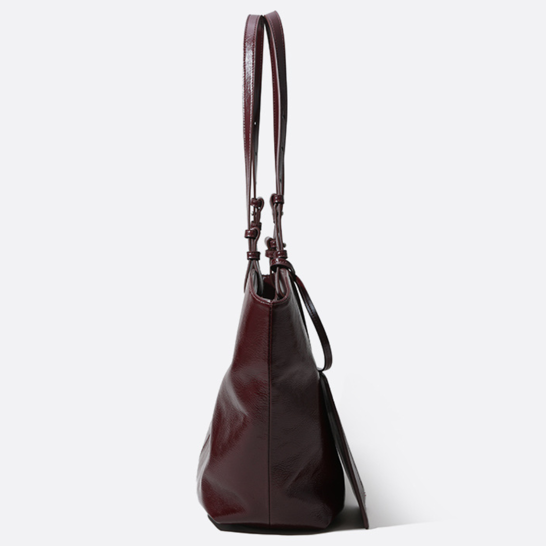 First Layer Cowhide Genuine Leather Commuter Tote Bag