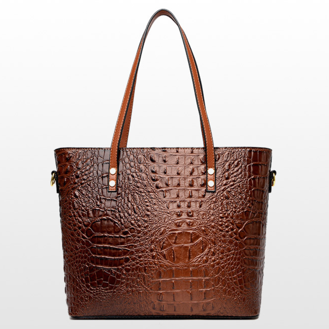 Fashionable Crocodile Pattern Large Capacity Women's  Tote Bag