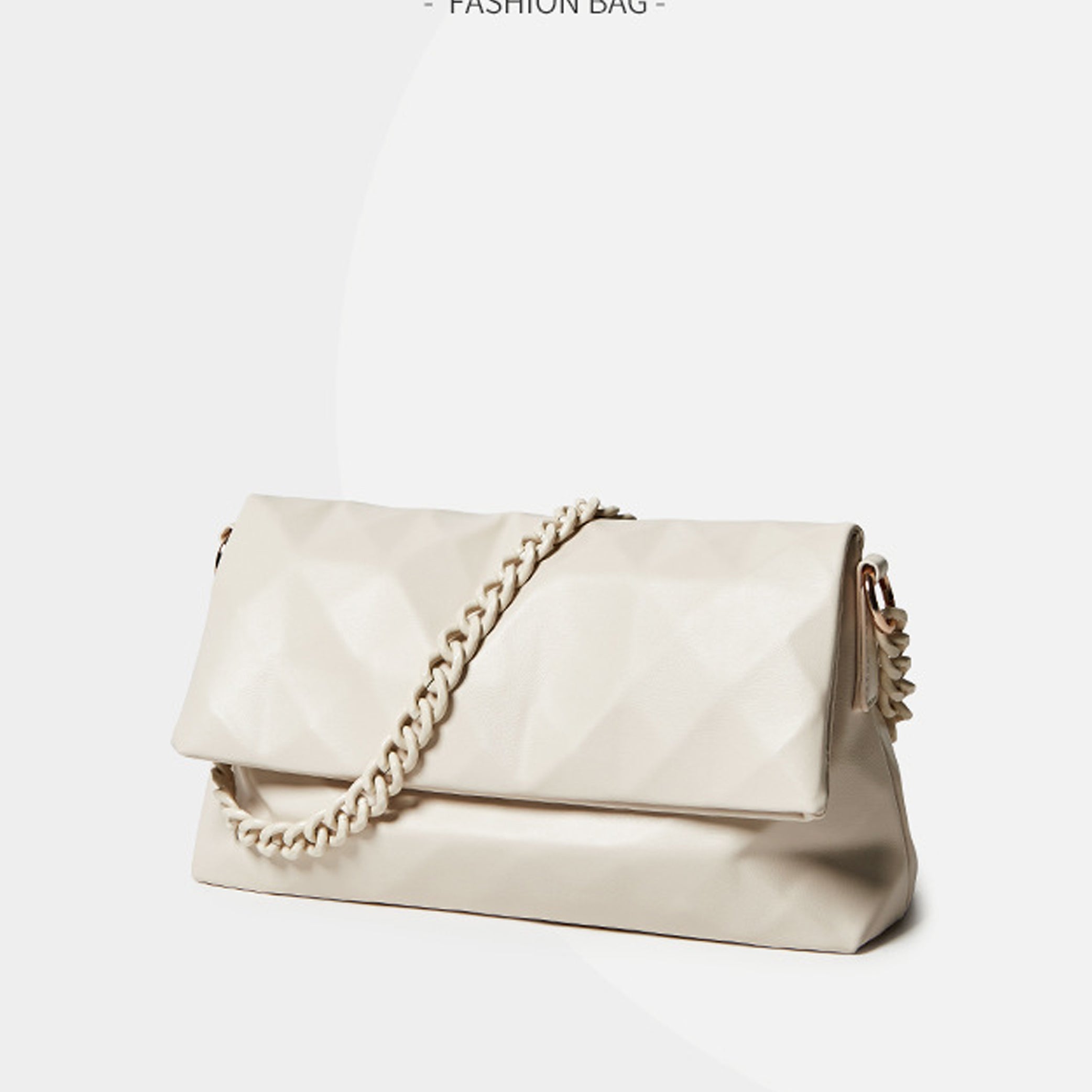 French Geometric  Underarm Diamond Chain Crossbody Bag