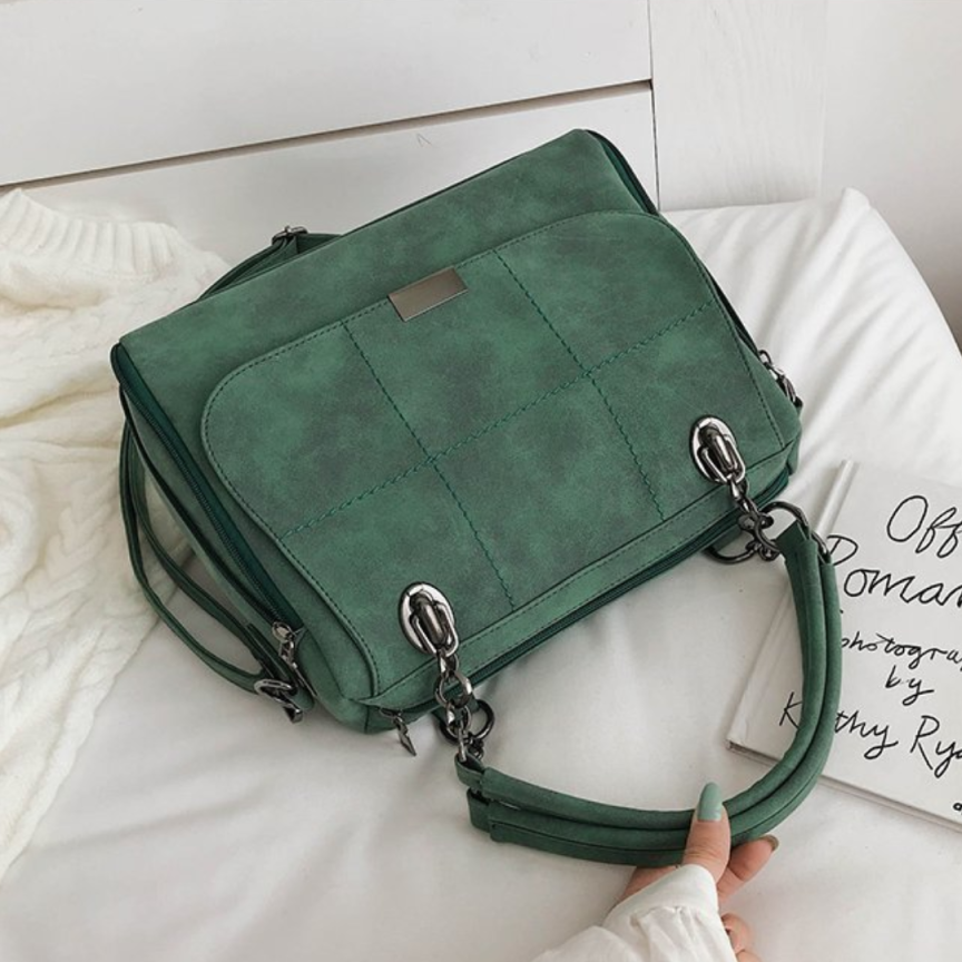 Retro European Canvas Boston Style Shoulder Handbag