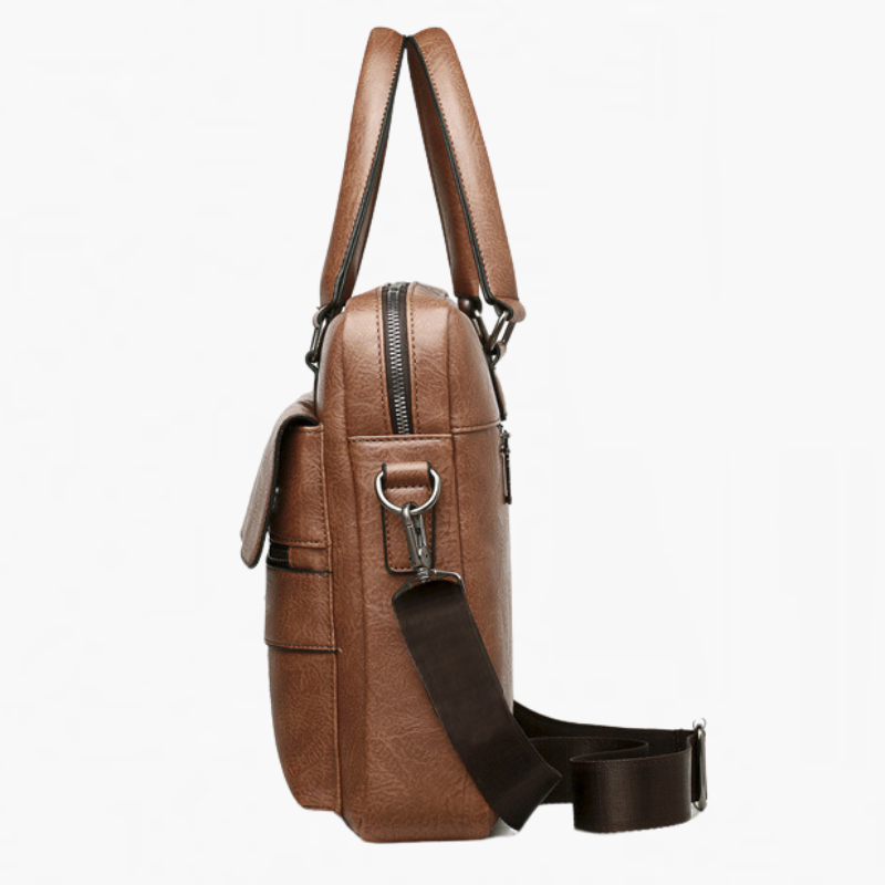 Retro Men's Faux Leather Laptop Briefcase