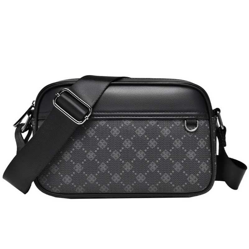 Customizable Men's PVC Work Commuter Crossbody Bag