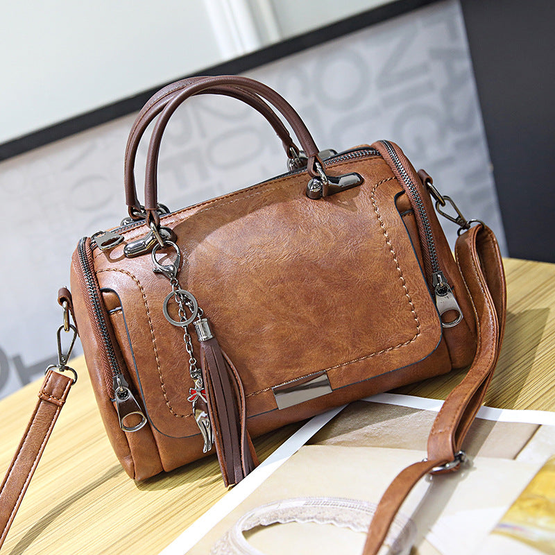 Style Retro  Crossbody Pillow Bag with Tassel