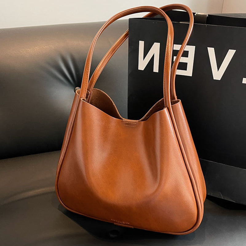 Retro Textured  Large Capacity Commuter Tote