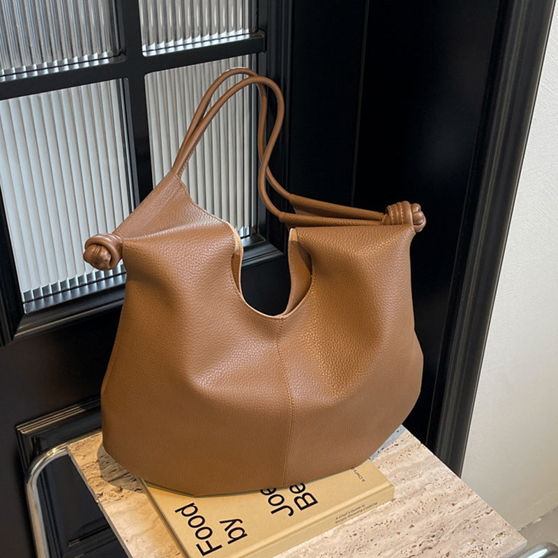 Pleated  Large Shoulder Tote Bag