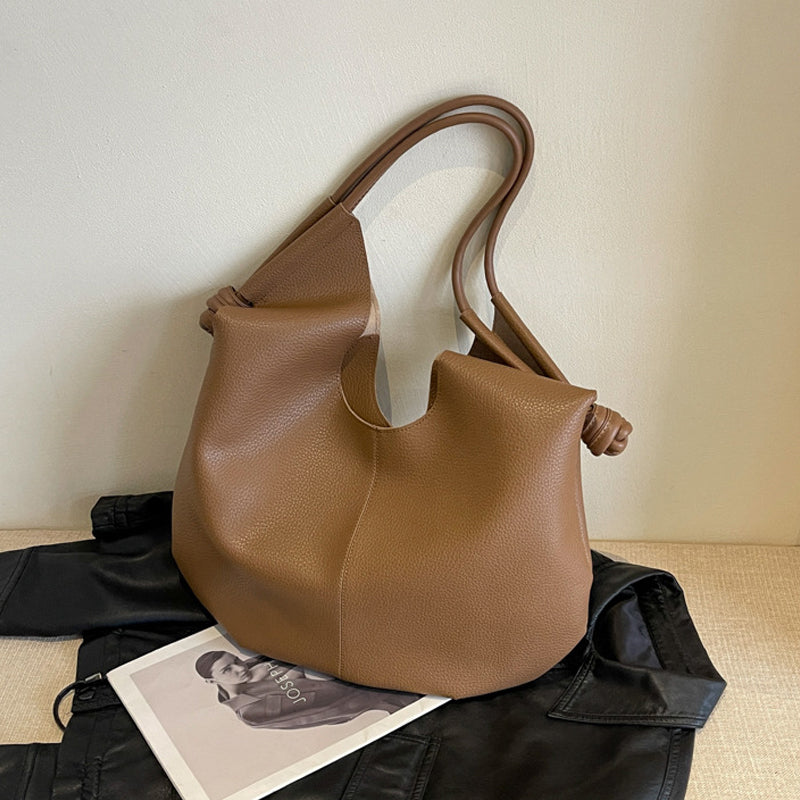 Pleated  Large Shoulder Tote Bag