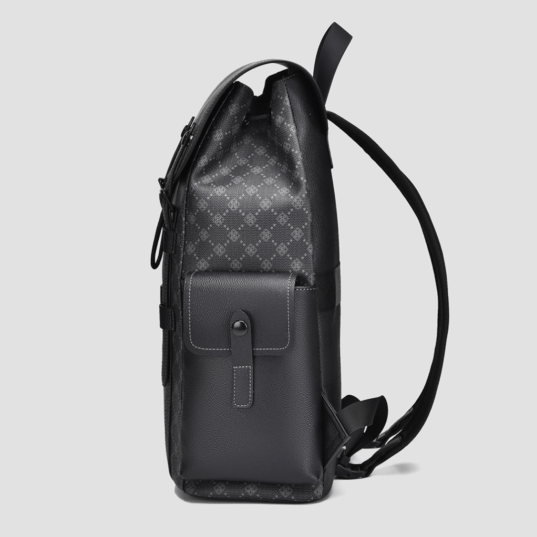 Textured Polyester Men's Business Travel Student Backpack