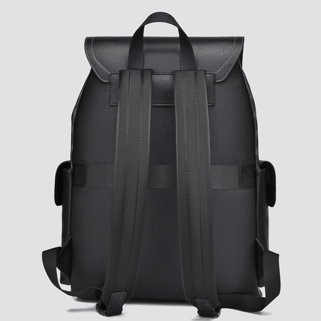 Textured Polyester Men's Business Travel Student Backpack