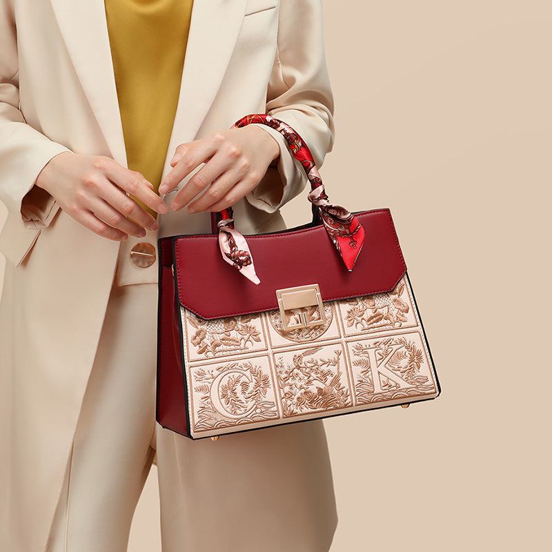 Summer Genuine Leather Mother’s Tote Wedding Handbag