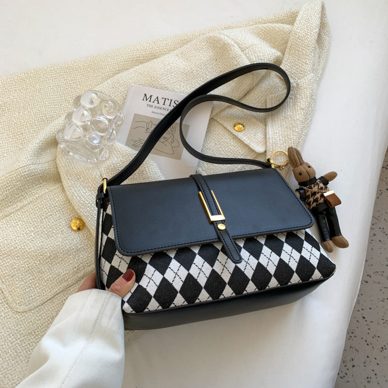 Textured  PU Leather Crossbody Shoulder Bag