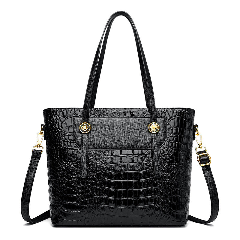 Fashionable Crocodile Pattern Large Capacity Women's  Tote Bag