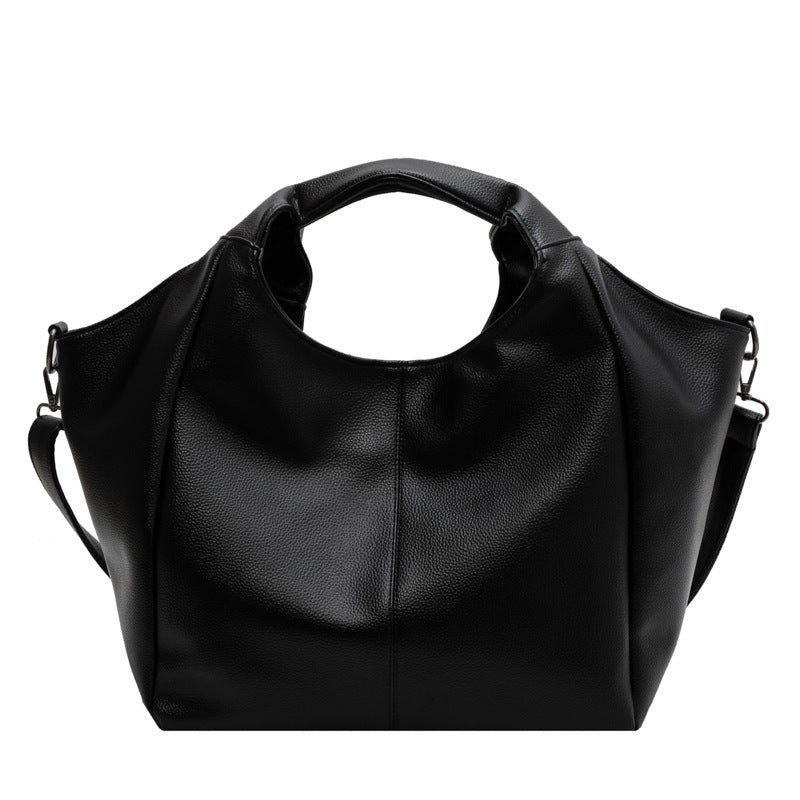 Soft PU Leather Casual Large Capacity Tote Messenger Bag